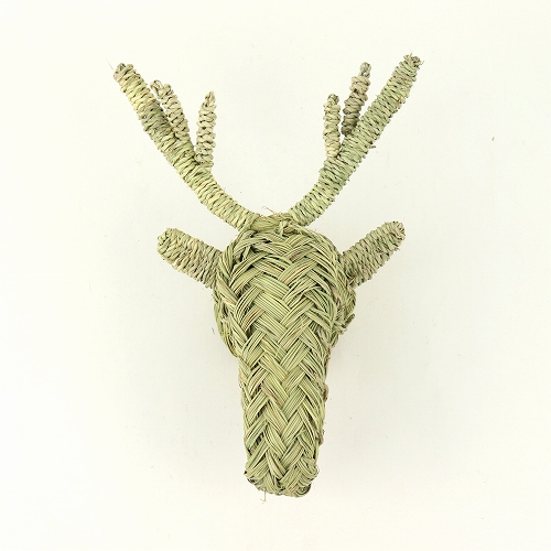 水草アニマルヘッド 壁掛け　シカ　ミニ