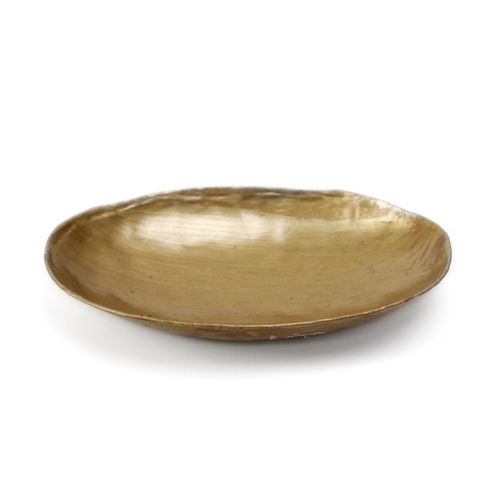 鉄皿 楕円 小 ゴールド