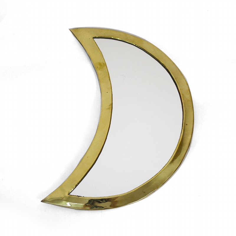 メタル鏡 月 縁太 中 ゴールド