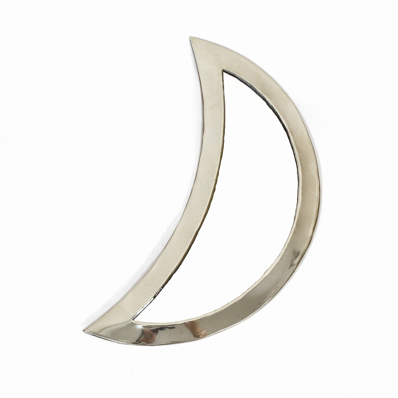 メタル鏡 月 縁太 小 シルバー