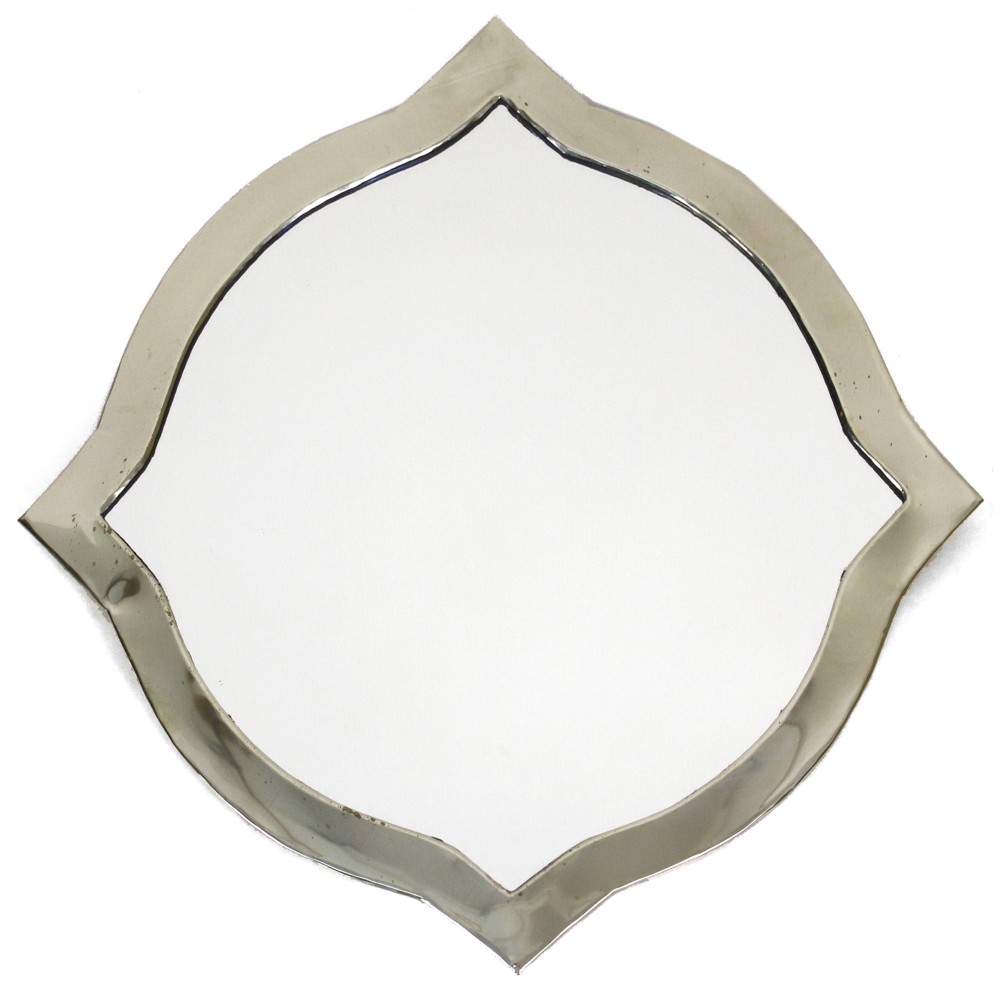 メタル鏡 コラベル 縁太 大 シルバー