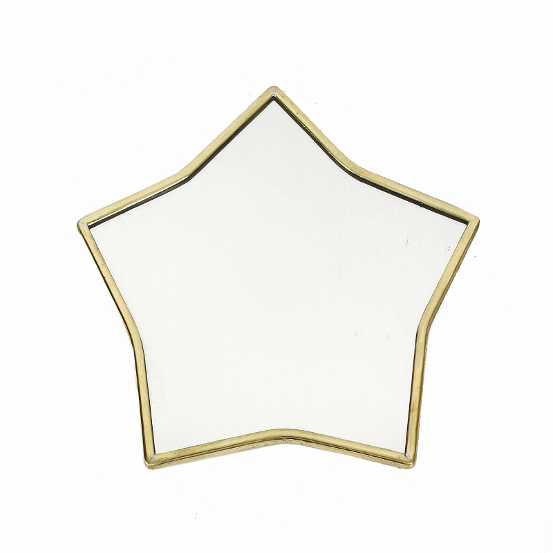 メタル鏡 星 縁細 小 ゴールド