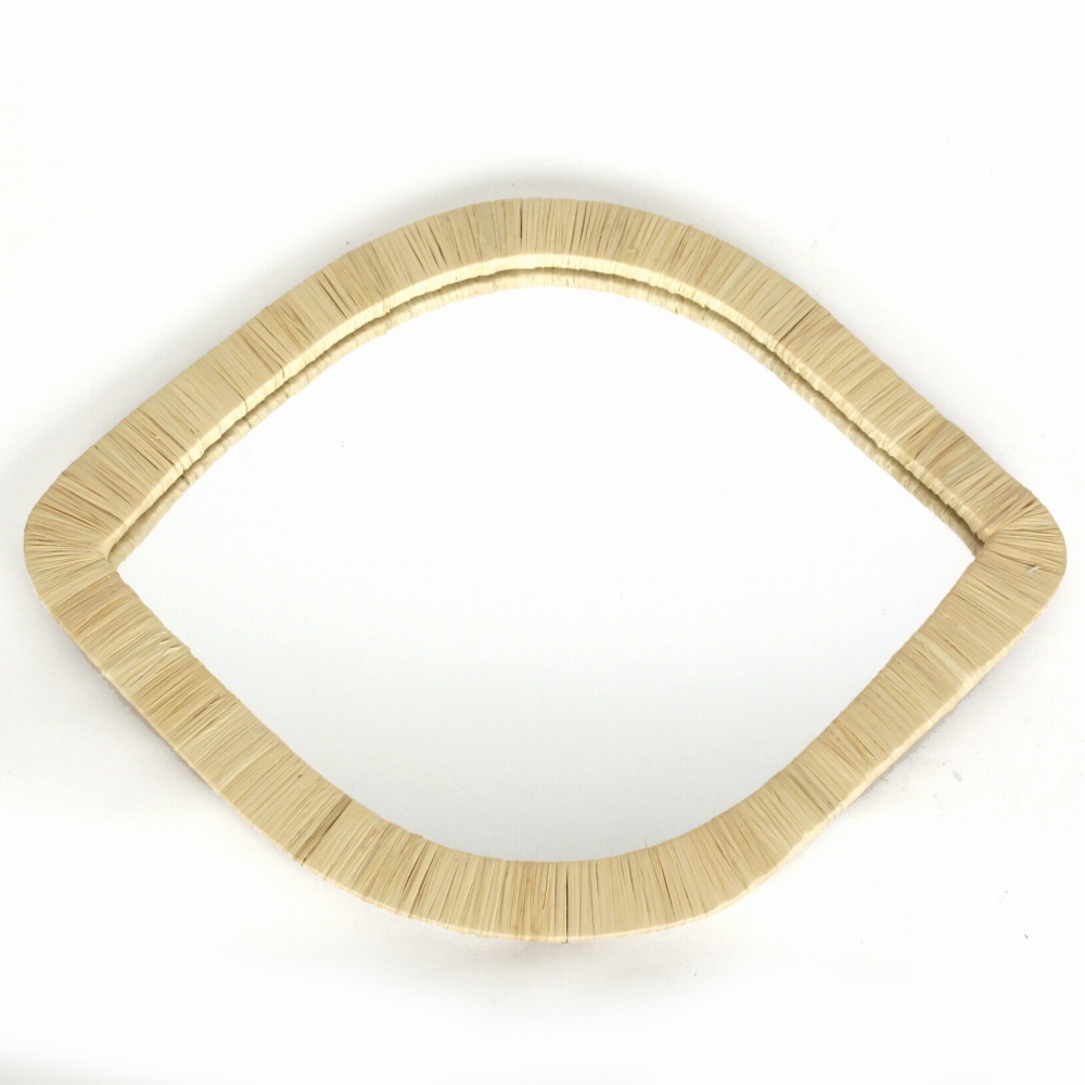 ラフィア装飾鏡 目 大