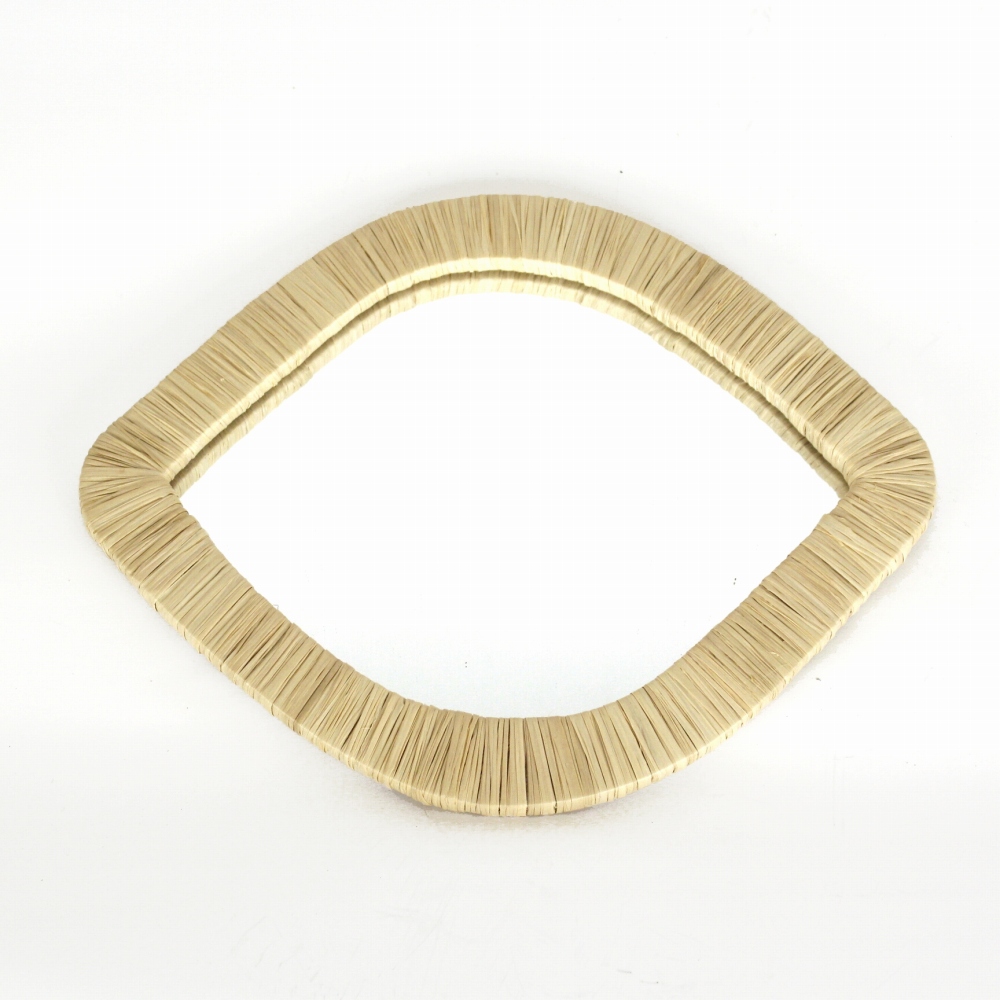 ラフィア装飾鏡 目 中