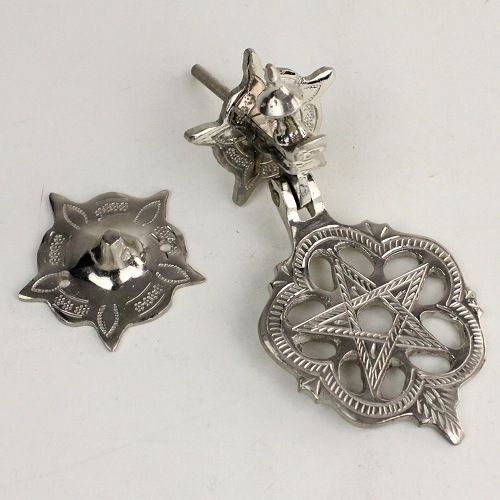 ドアノック 銀色 15cm