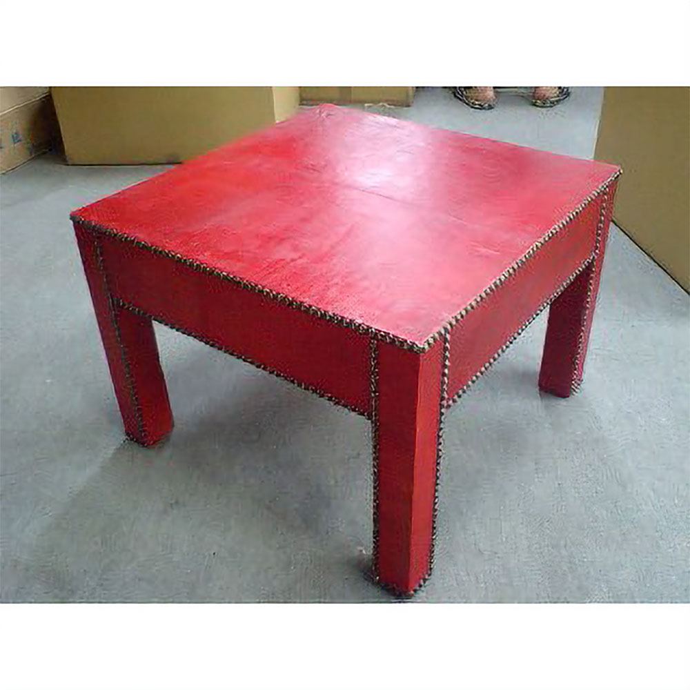 革張りテーブル 赤 送料別