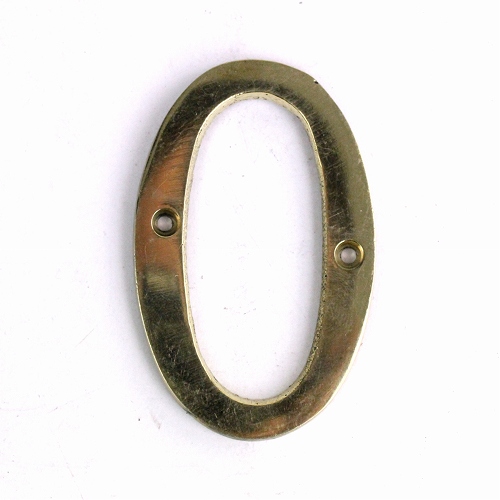 真鍮数字プレート 0