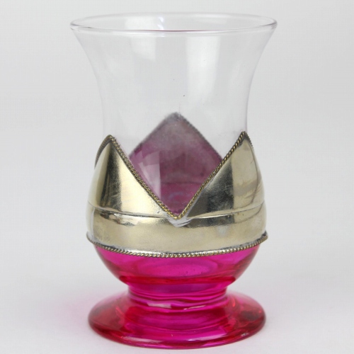 メタル装飾ペイントグラス ピンク