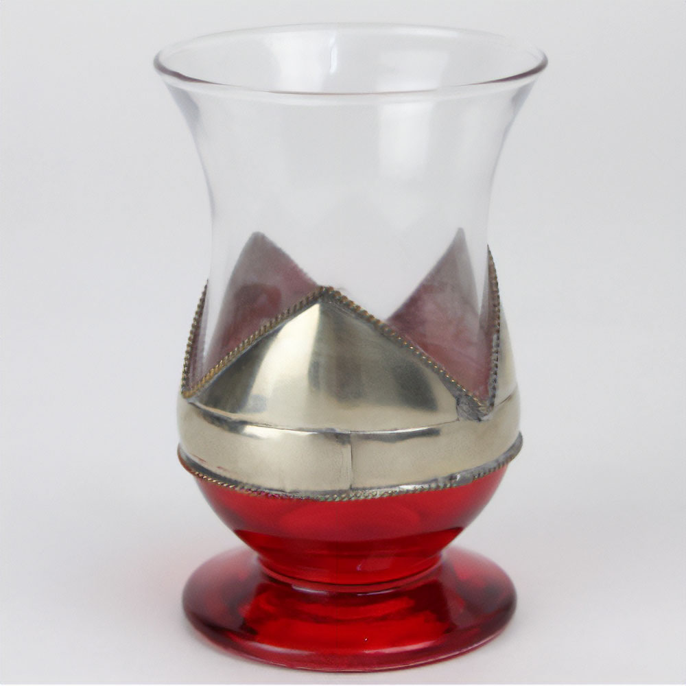 メタル装飾ペイントグラス 赤