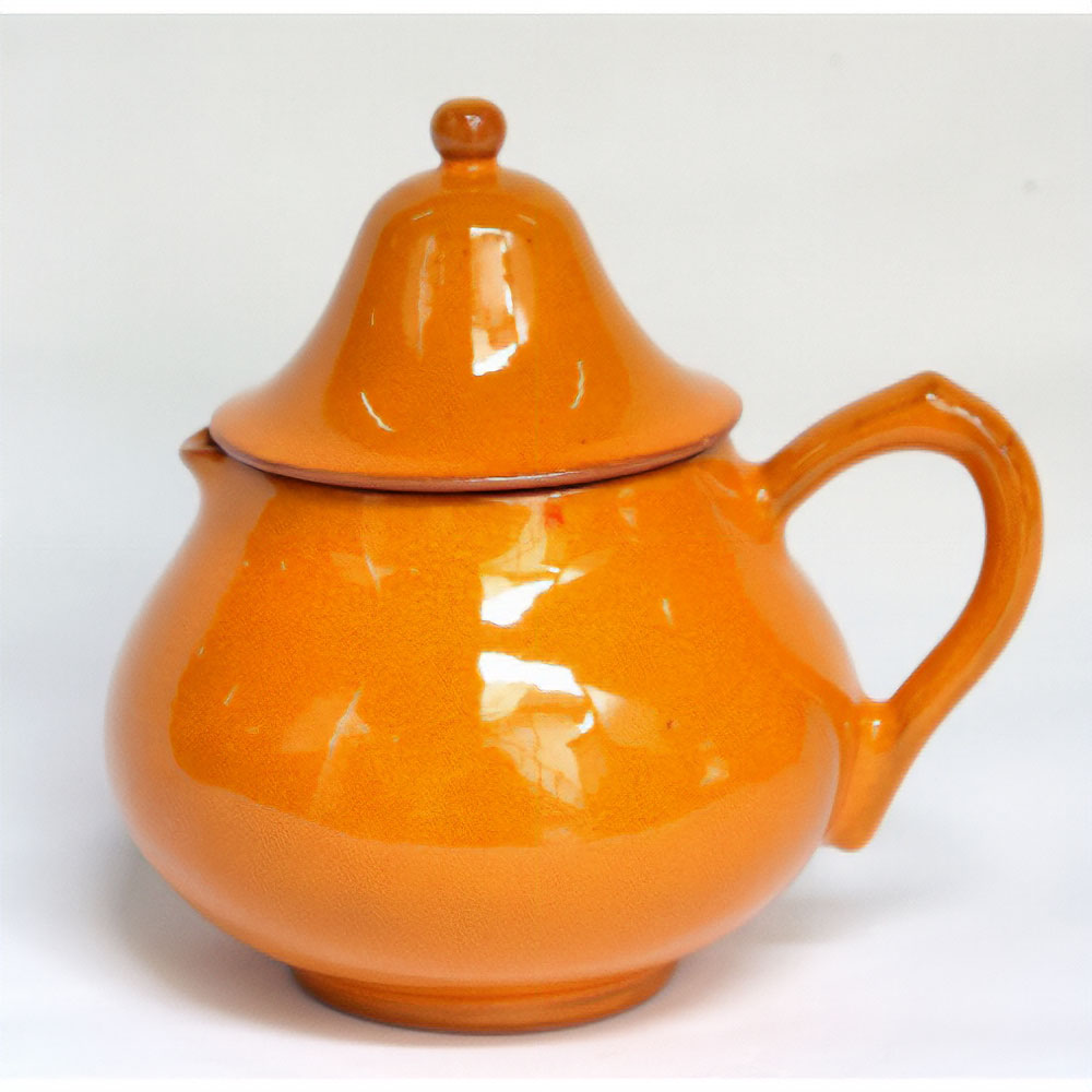 AKKAL 陶製ミルクポット H8.5 径7 オレンジ