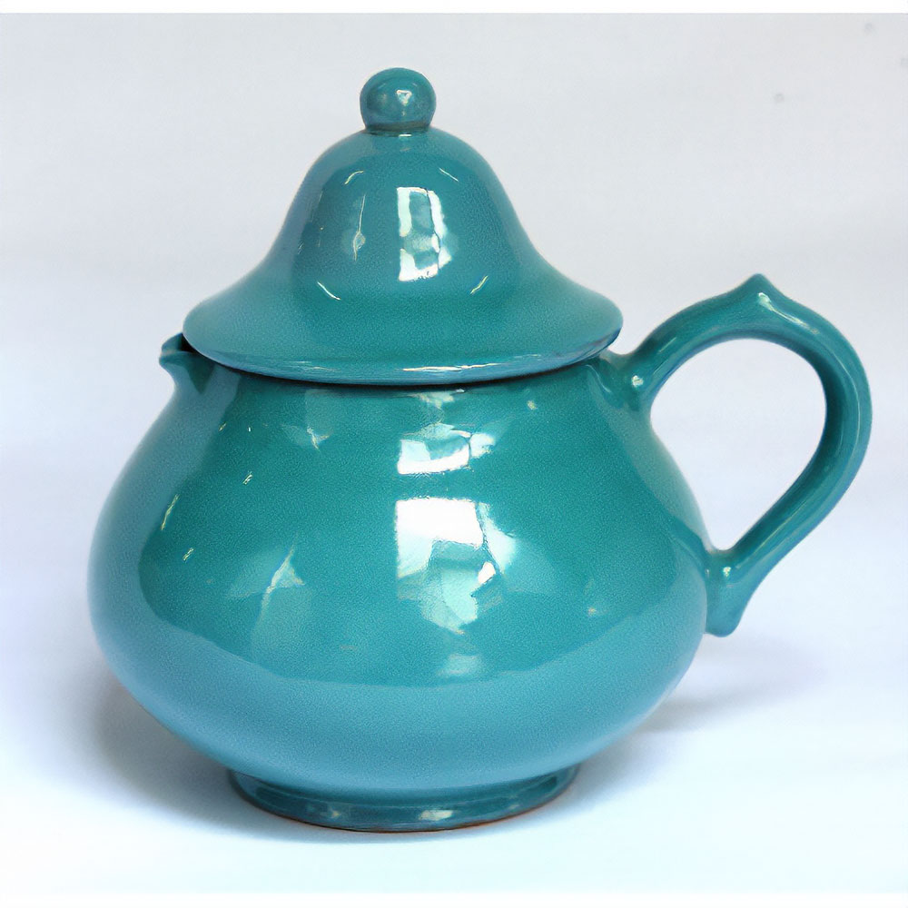 AKKAL 陶製ミルクポット H8.5 径7 コーラルブルー