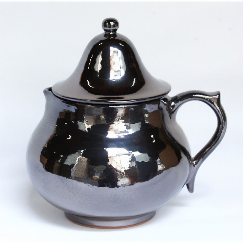 AKKAL 陶製ミルクポット H8.5 径7 メタル