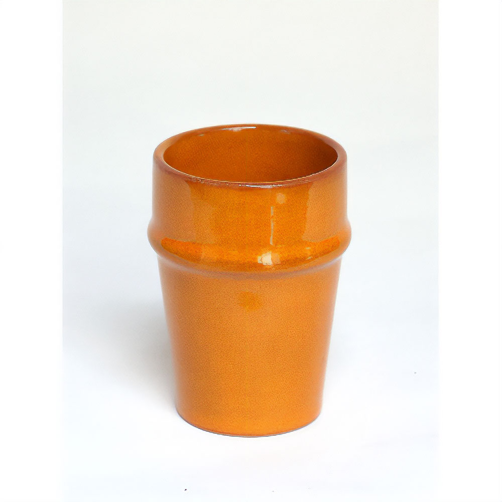 AKKAL 陶製コップ H7 径5 オレンジ