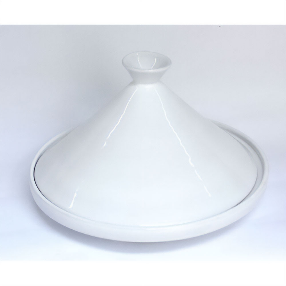 AKKAL 陶製タジン型皿 径23 ホワイト