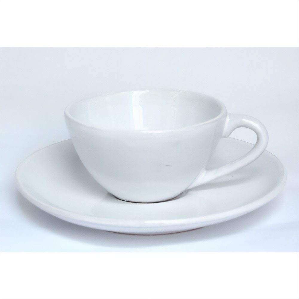 AKKAL 陶製 コーヒーカップ大 径10 ホワイト