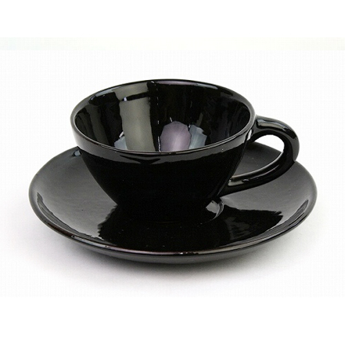 AKKAL 陶製 コーヒーカップ大 径10 クロ