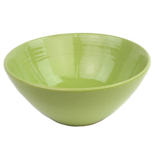 AKKAL 陶製 ボウル 径25cm  黄緑