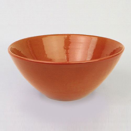 AKKAL 陶製 ボウル 径25cm  オレンジ
