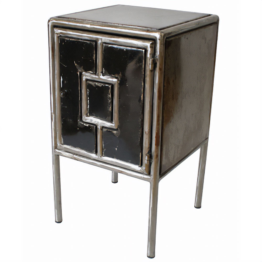 OUSMANE M'BAYE 鉄棚 1扉 脚付 黒【送料別】