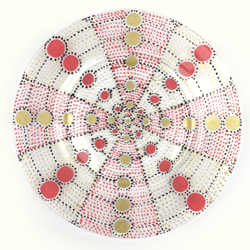 【SALE】NAAJ ドットペイント デザート皿径19.5 ピンク @4800→2600円
