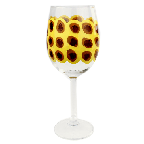 【SALE】NAAJ 動物柄ペイント ワイングラス キリン @4800→3300円