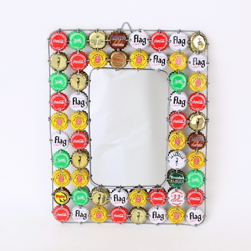 リサイクル王冠ミラー 小