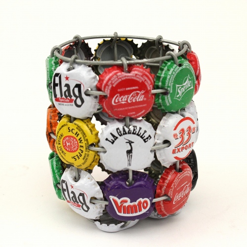 【SALE】リサイクル王冠ペン立て　丸 @1500→1200円