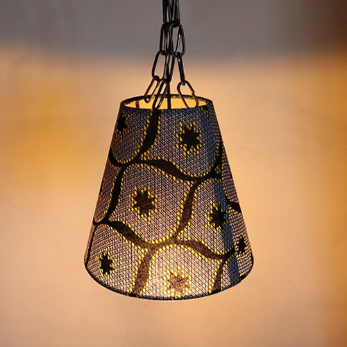 セネガル パーニュランプシェード H20 直径10 底直径20 黒系 (本体) ※ソケット別A @11000→8800円