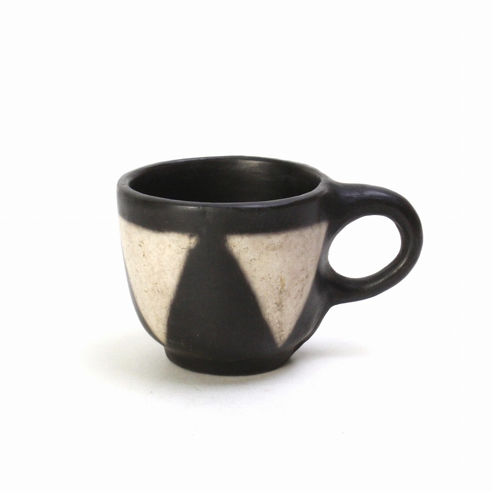 ムコノビエンタロ陶器 エスプレッソ 03 トライアングルモノクロ