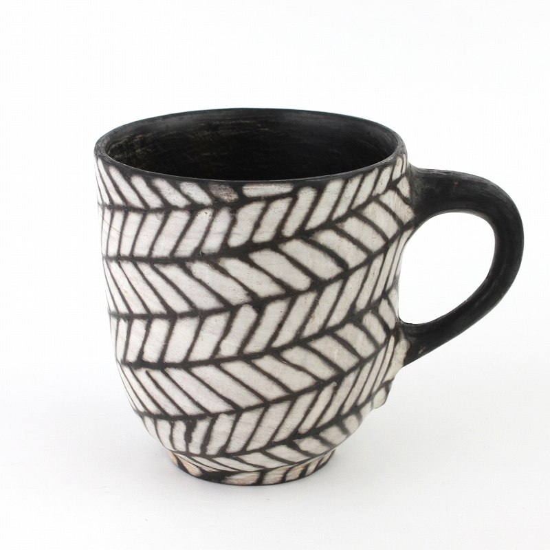 ムコノビエンタロ陶器 カップ 大 05 リーフベイン