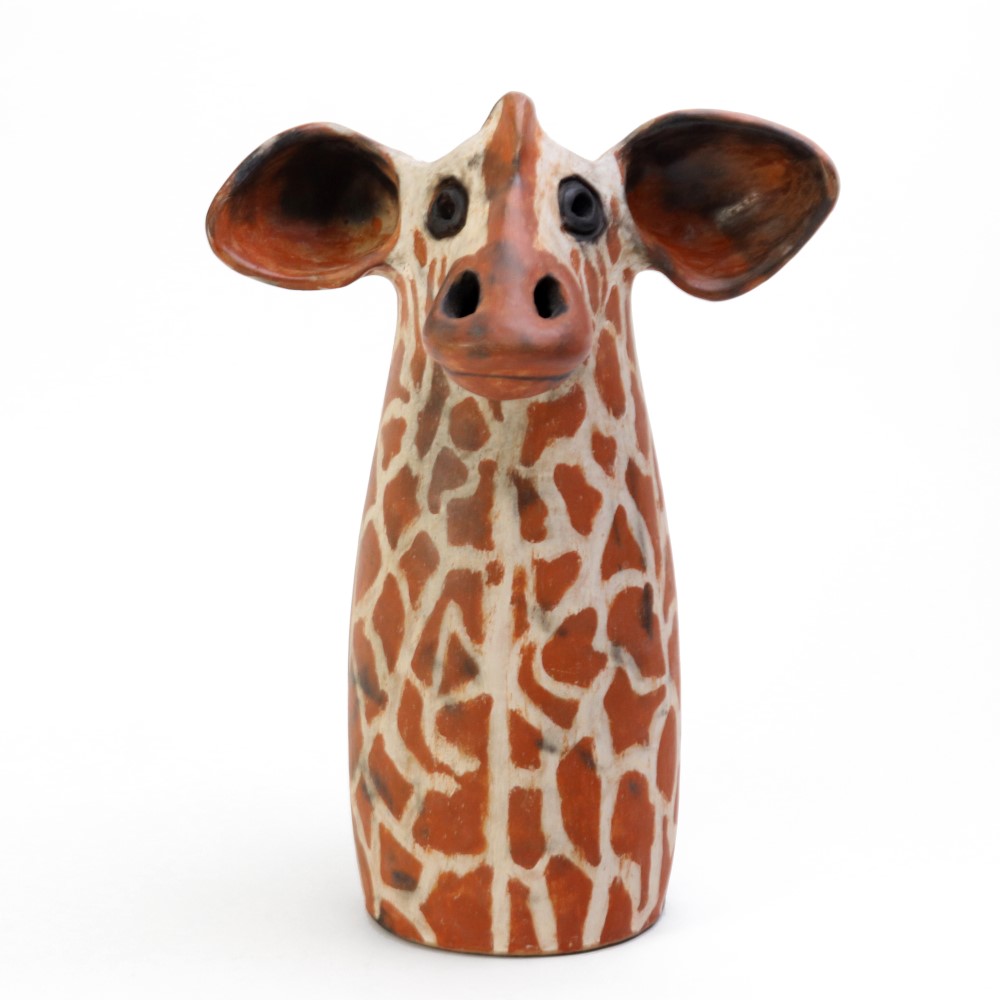 ムコノビエンタロ陶器 花瓶動物ヘッド 大 キリン