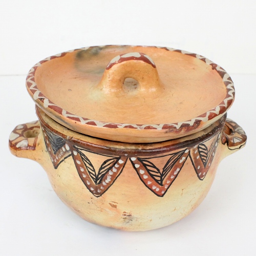 セジュナン陶器 蓋付きなべ