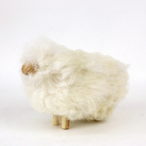 ふわふわヒツジ置物 ミニ 18CM