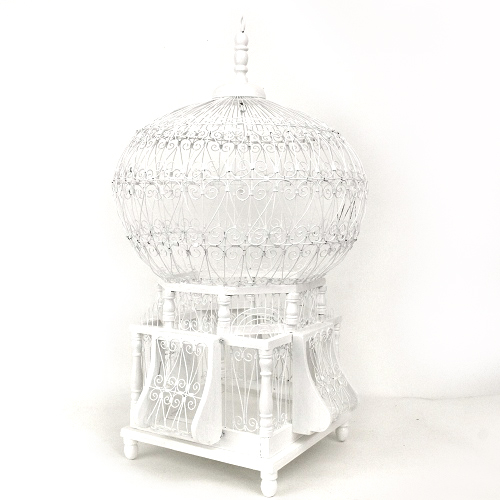 チュニジア鳥かご 白x白 大 MM2