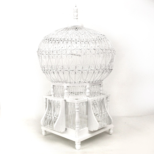 チュニジア鳥かご 白x白 中 PM1