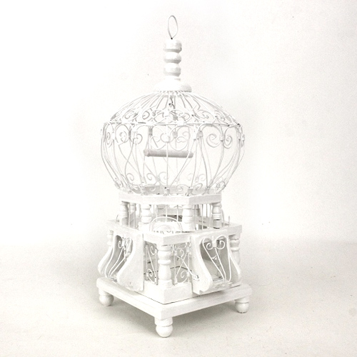 チュニジア鳥かご 白x白 小 MINI