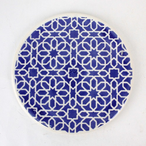 チュニジア手描き 鍋敷き 径20 03