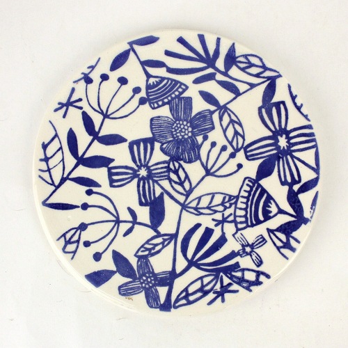 チュニジア手描き 鍋敷き 径20 05