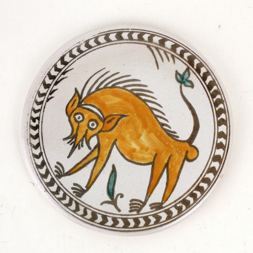 チュニジア手描き 鍋敷き 径20 08