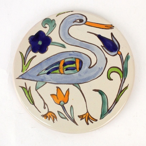 チュニジア手描き 鍋敷き 径20 10