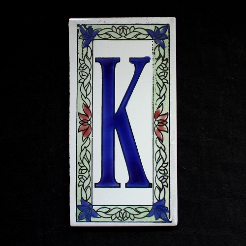 文字タイル額縁 K  15x7.5 厚さ0.5