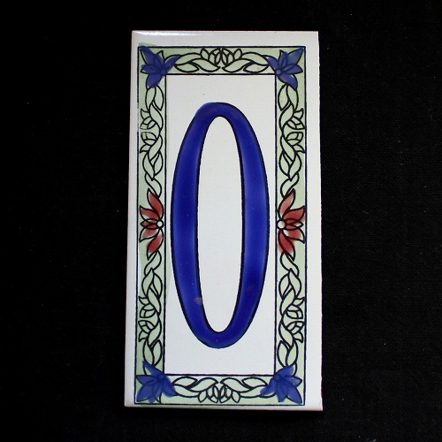 文字タイル額縁 O  15x7.5 厚さ0.5