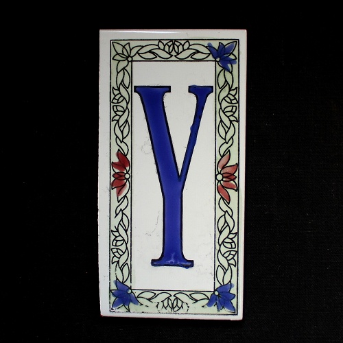 文字タイル額縁 Y  15x7.5 厚さ0.5