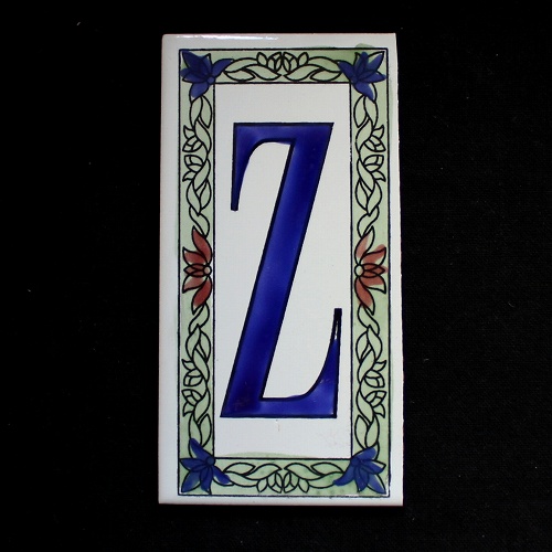 文字タイル額縁 Z  15x7.5 厚さ0.5