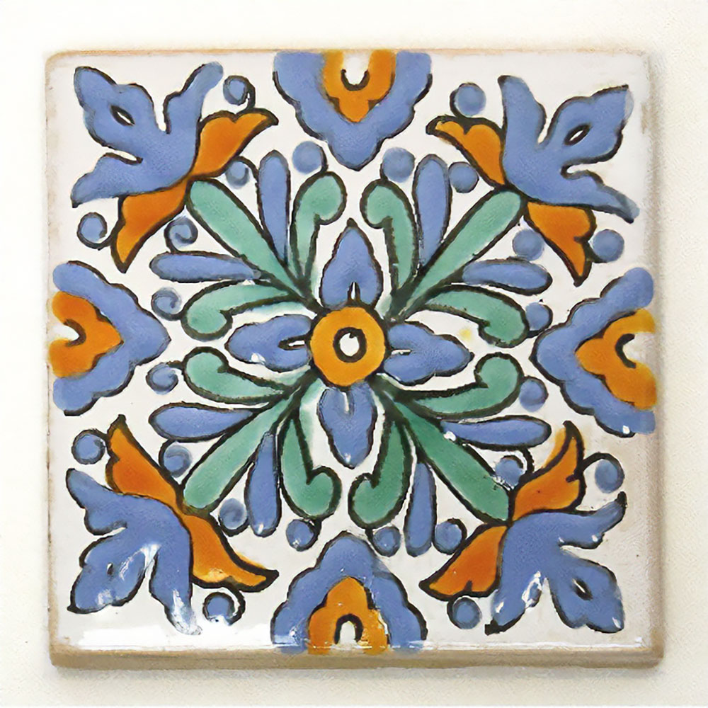 LA MAISON チュニジア手描きタイル 10x10 厚 01  ESFAHAN