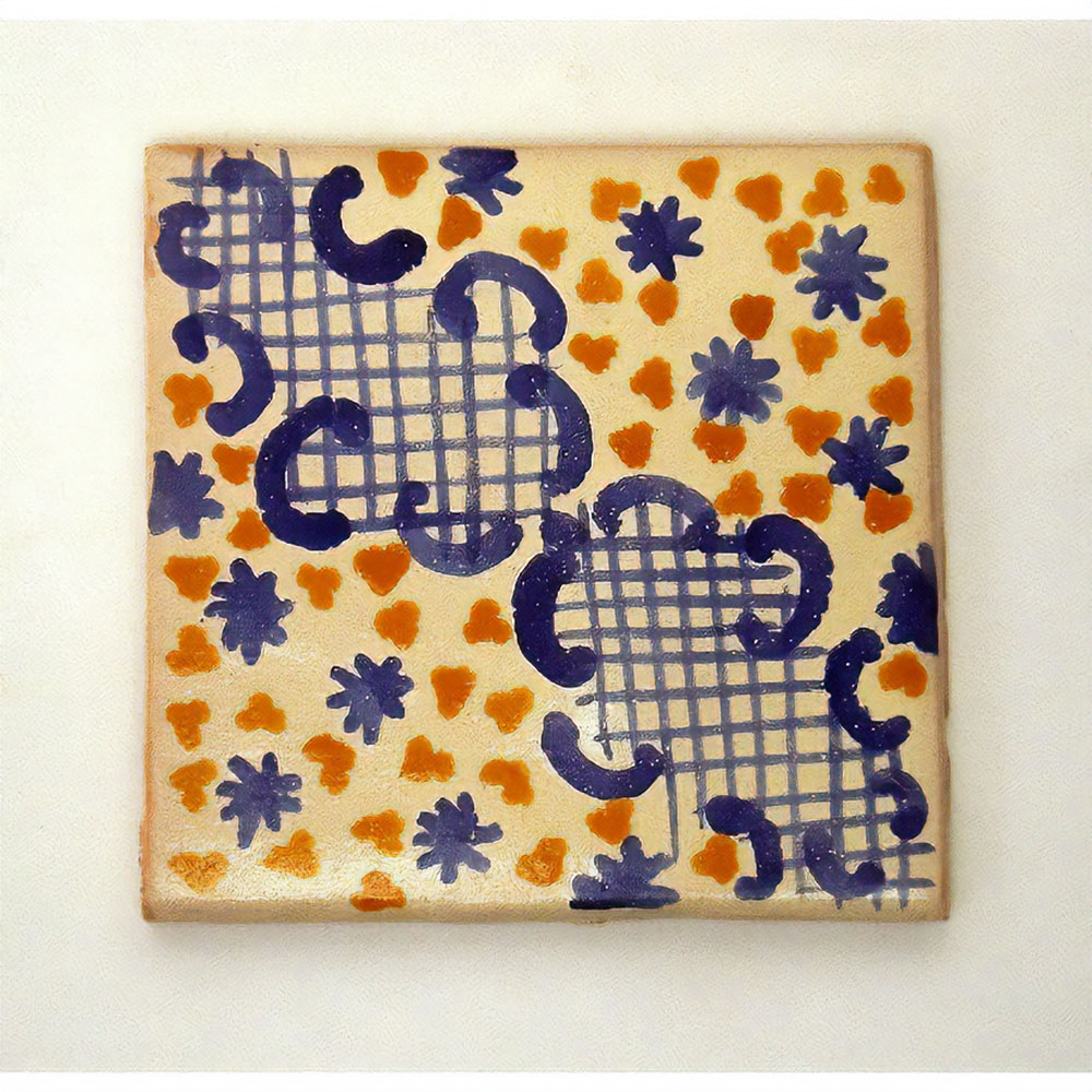 LA MAISON チュニジア手描きタイル 10x10 厚 03  LAROUSSI