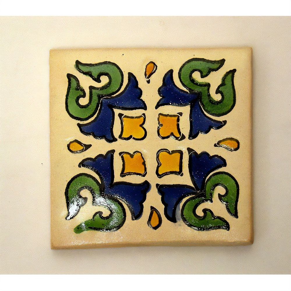 LA MAISON チュニジア手描きタイル 10x10 厚 05  LTAIEF