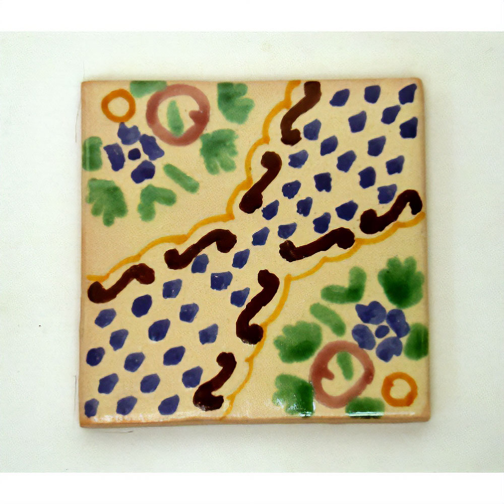 LA MAISON チュニジア手描きタイル 10x10 厚 11  TOZEUR