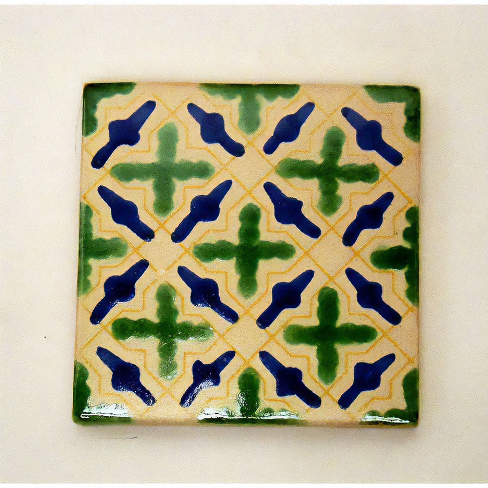 LA MAISON チュニジア手描きタイル 10x10 厚 14  ALKHIR
