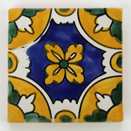 LA MAISON チュニジア手描きタイル 10x10 厚 25  BASRA